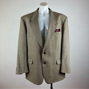 Louis Feraud Silk XXL Houndstooth Blazer